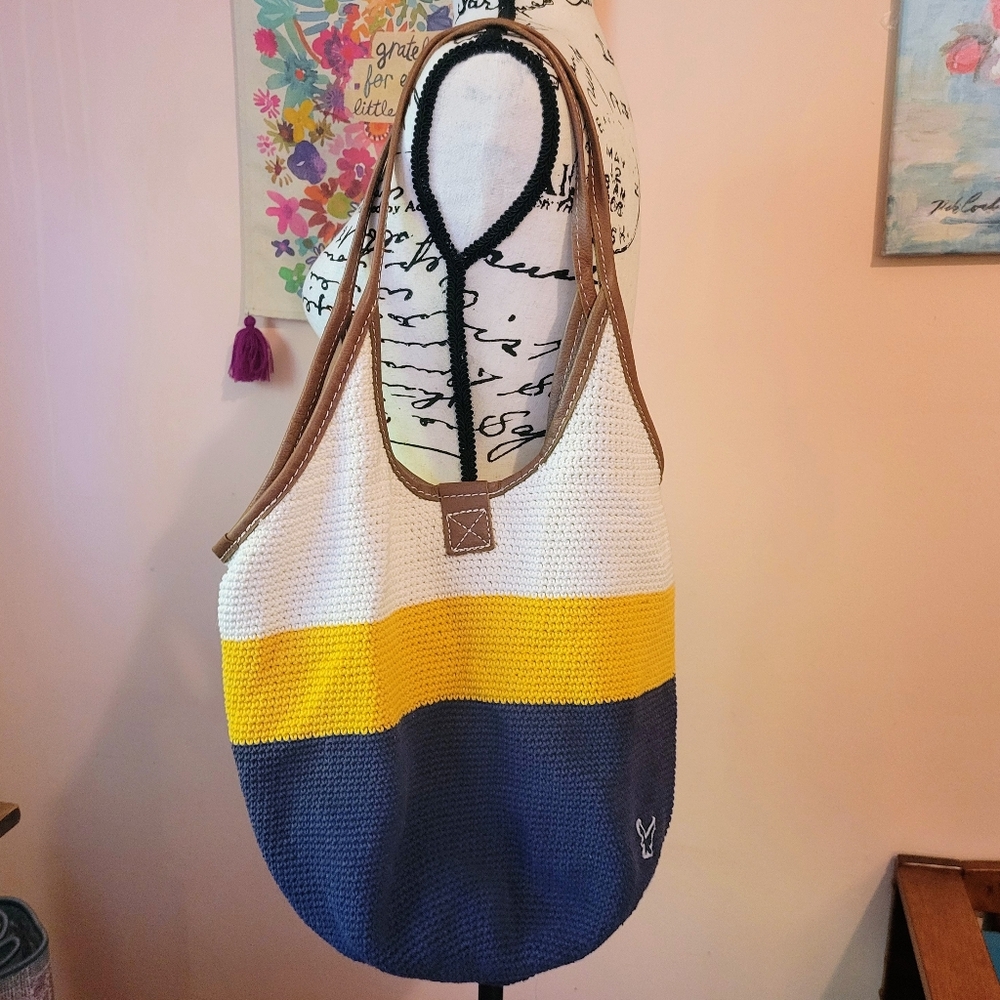 American Eagle Outfitters Womens Boho Beach Tote Striped Shoulder Top Handle Bag